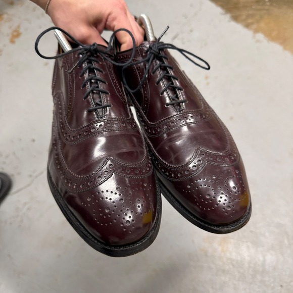 Allen Edmonds McAllister Burgundy Shell Cordovan Wingtip Oxfords 11 B 6275 - Picture 6 of 8